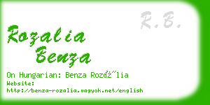 rozalia benza business card